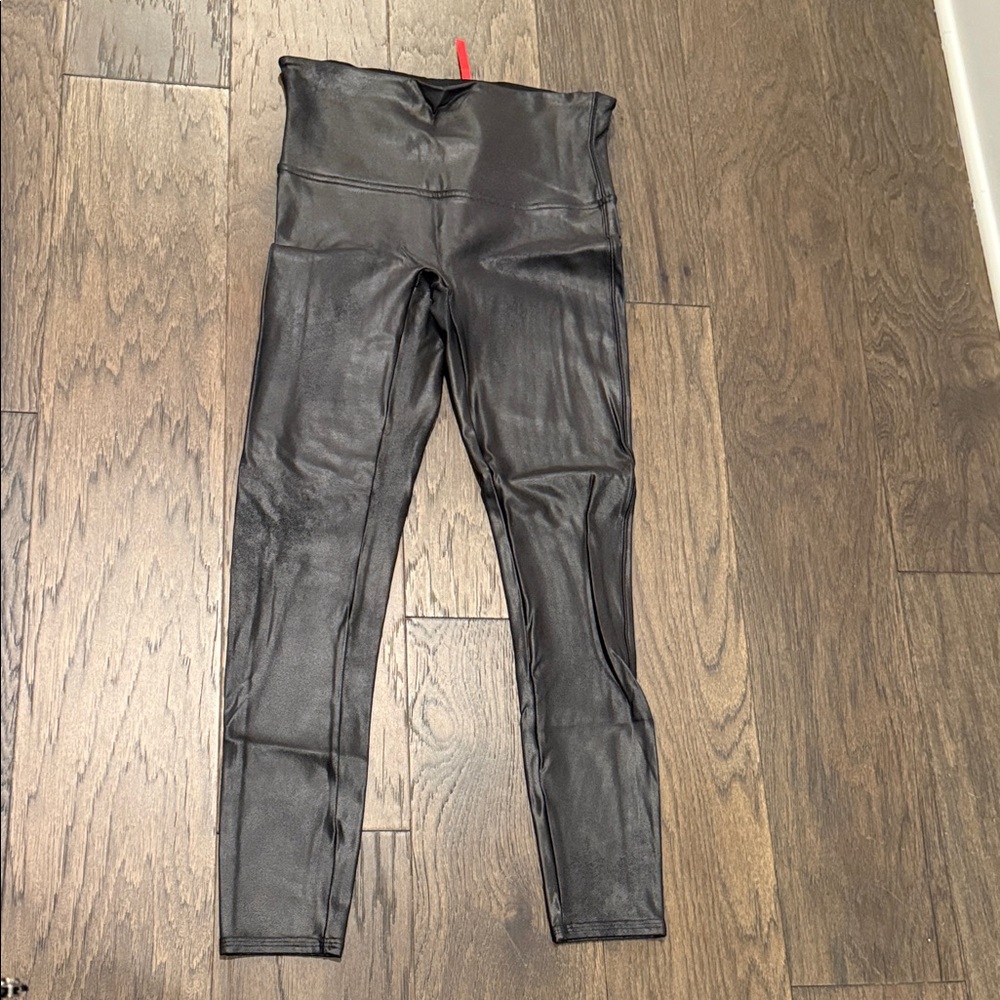 SPANX Black Faux Leather Leggings